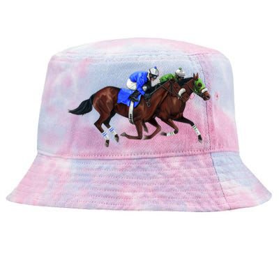 Derby Horse Racing Tie-Dyed Bucket Hat