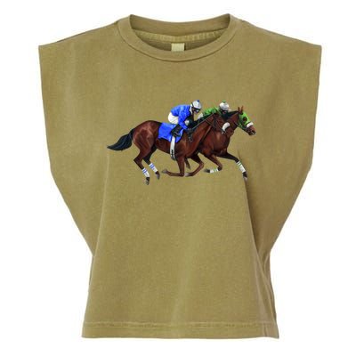 Derby Horse Racing Garment-Dyed Women's Muscle Tee