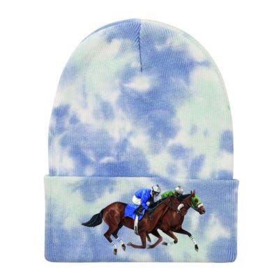 Derby Horse Racing Tie Dye 12in Knit Beanie