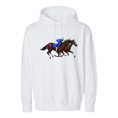 Derby Horse Racing Garment-Dyed Fleece Hoodie