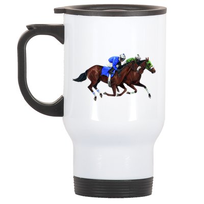 Derby Horse Racing Stainless Steel Travel Mug