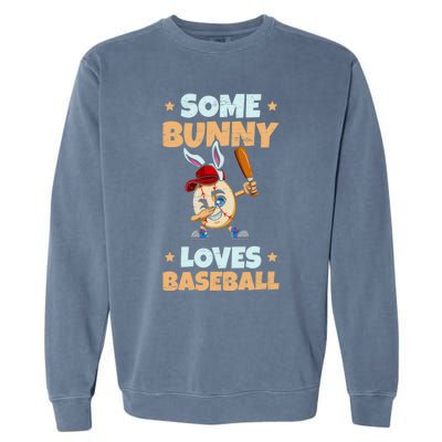 Dabbing Easter Some Bunny Loves Baseball Rabbit Cap Egg Gift Garment-Dyed Sweatshirt