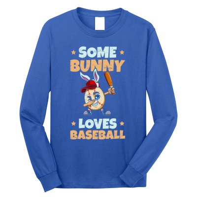 Dabbing Easter Some Bunny Loves Baseball Rabbit Cap Egg Gift Long Sleeve Shirt