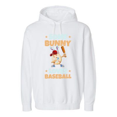 Dabbing Easter Some Bunny Loves Baseball Rabbit Cap Egg Gift Garment-Dyed Fleece Hoodie