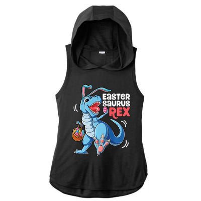 Dinosaur Easter Saurus T Rex Bunny Gifts Egg Premium Ladies PosiCharge Tri-Blend Wicking Draft Hoodie Tank