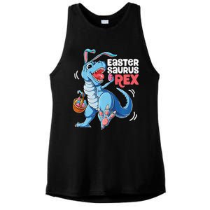 Dinosaur Easter Saurus T Rex Bunny Gifts Egg Premium Ladies PosiCharge Tri-Blend Wicking Tank