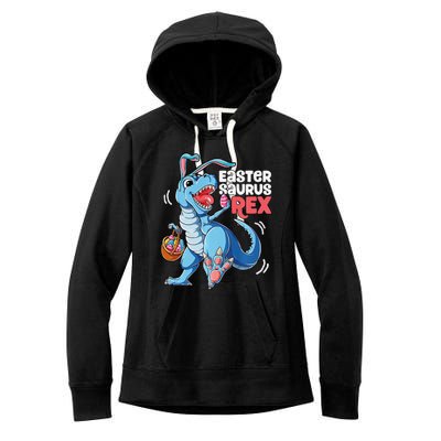 Dinosaur Easter Saurus T Rex Bunny Gifts Egg Premium Women's Fleece Hoodie