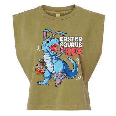 Dinosaur Easter Saurus T Rex Bunny Gifts Egg Premium Garment-Dyed Women's Muscle Tee