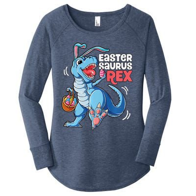 Dinosaur Easter Saurus T Rex Bunny Gifts Egg Premium Women's Perfect Tri Tunic Long Sleeve Shirt