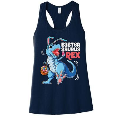 Dinosaur Easter Saurus T Rex Bunny Gifts Egg Premium Women's Racerback Tank