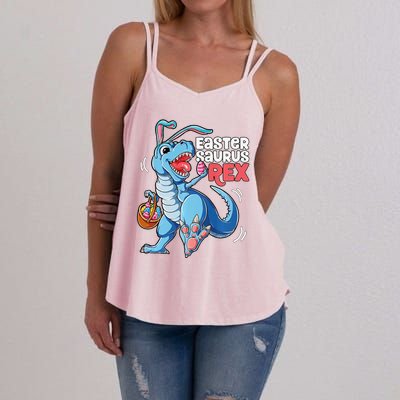 Dinosaur Easter Saurus T Rex Bunny Gifts Egg Premium Women's Strappy Tank