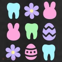 Dental Easter Spring 7 Panel Mesh Trucker Snapback Hat