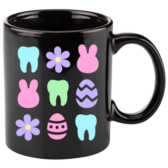 Dental Easter Spring 11oz C Handle Ceramic Mug