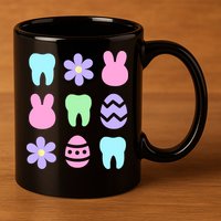 Dental Easter Spring 11oz C Handle Ceramic Mug