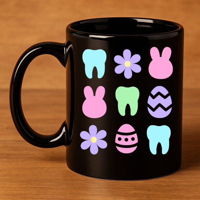 Dental Easter Spring 11oz C Handle Ceramic Mug