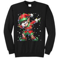 Dabbing Elf Santa Hat Christmas Lights Sweatshirt