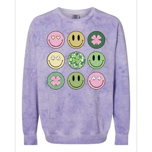 Disco Emoji St Patrick Day Cute Colorblast Crewneck Sweatshirt