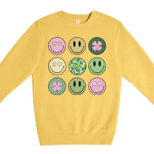 Disco Emoji St Patrick Day Cute Premium Crewneck Sweatshirt