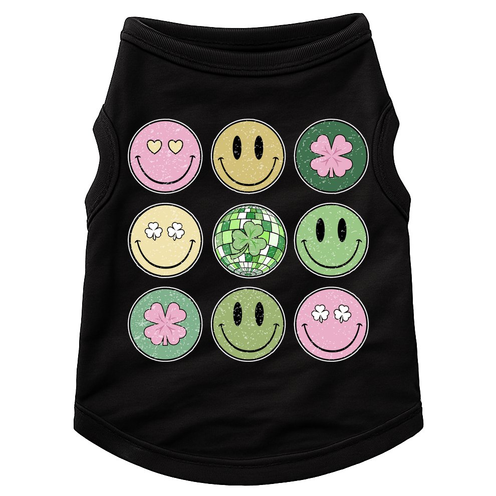 Disco Emoji St Patrick Day Cute Doggie Tank