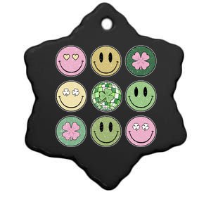 Disco Emoji St Patrick Day Cute Ceramic Star Ornament