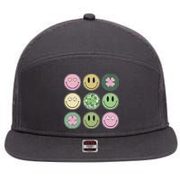 Disco Emoji St Patrick Day Cute 7 Panel Mesh Trucker Snapback Hat