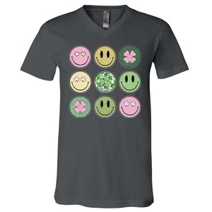 Disco Emoji St Patrick Day Cute V-Neck T-Shirt