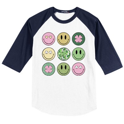 Disco Emoji St Patrick Day Cute Baseball Sleeve Shirt