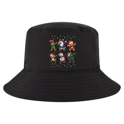 Dabbing Elf Santa Claus Friends Xmas Party Family Matching Cool Comfort Performance Bucket Hat