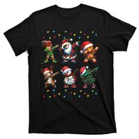 Dabbing Elf Santa Claus Friends Xmas Party Family Matching T-Shirt