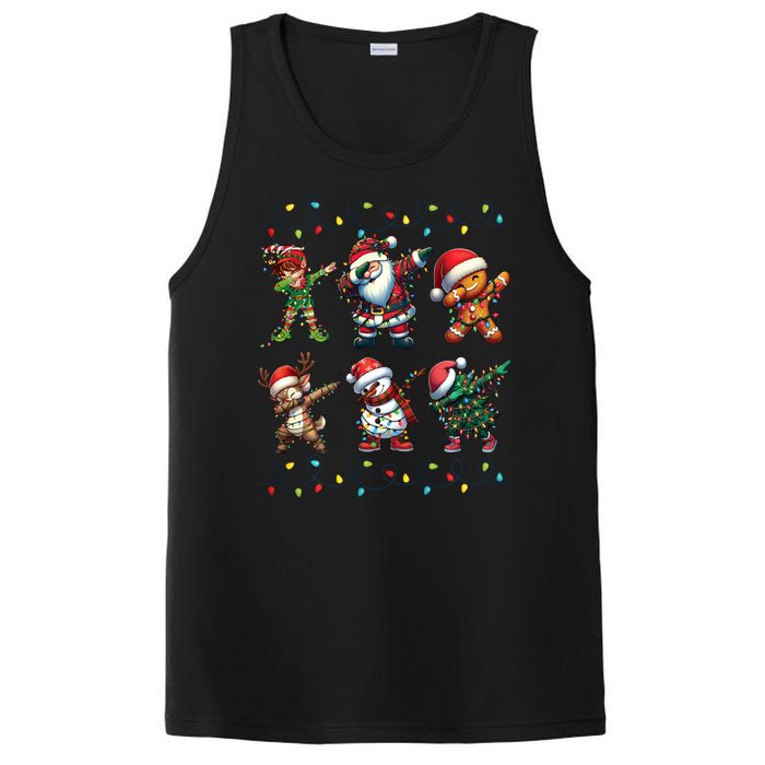 Dabbing Elf Santa Claus Friends Xmas Party Family Matching PosiCharge Competitor Tank