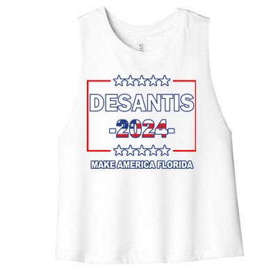 Desaints Make America Florida Women's Racerback Cropped Tank