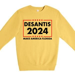 Desantis 2024 Make America Florida Election Logo Premium Crewneck Sweatshirt