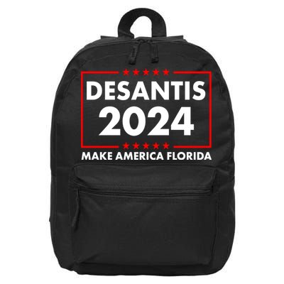 Desantis 2024 Make America Florida Election Logo 16 in Basic Backpack