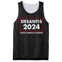 Desantis 2024 Make America Florida Election Logo Mesh Reversible Basketball Jersey Tank