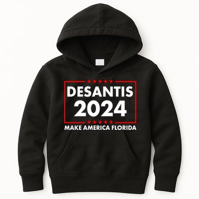 Desantis 2024 Make America Florida Election Logo Kids Hoodie