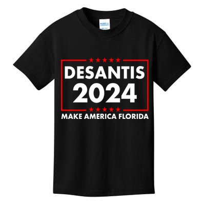 Desantis 2024 Make America Florida Election Logo Kids T-Shirt