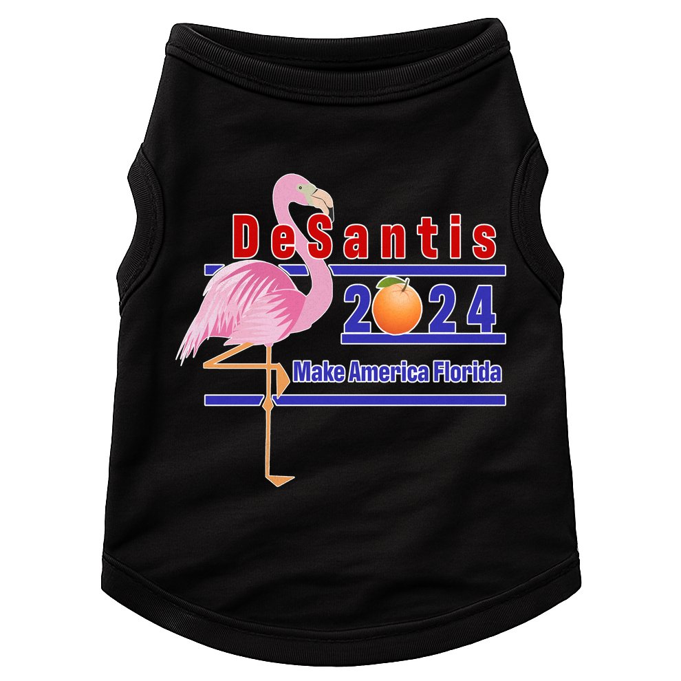 DeSantis 2024 Make America Florida Flamingo Doggie Tank
