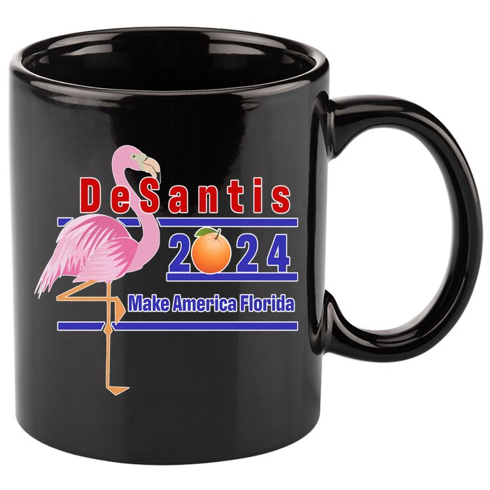 DeSantis 2024 Make America Florida Flamingo 11oz C Handle Ceramic Mug