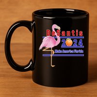 DeSantis 2024 Make America Florida Flamingo 11oz C Handle Ceramic Mug