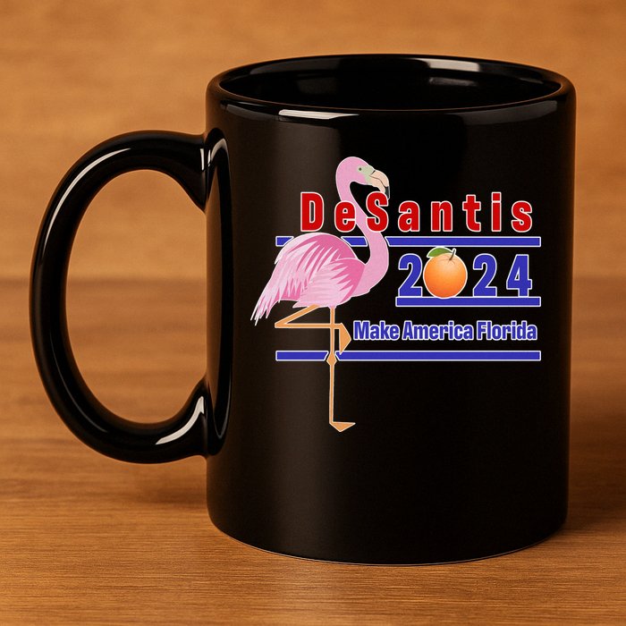 DeSantis 2024 Make America Florida Flamingo 11oz C Handle Ceramic Mug