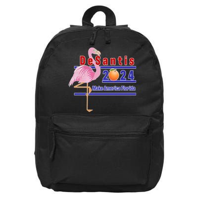 DeSantis 2024 Make America Florida Flamingo 16 in Basic Backpack