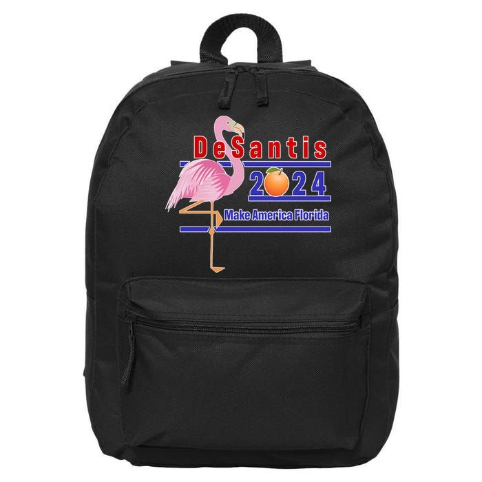 DeSantis 2024 Make America Florida Flamingo 16 in Basic Backpack