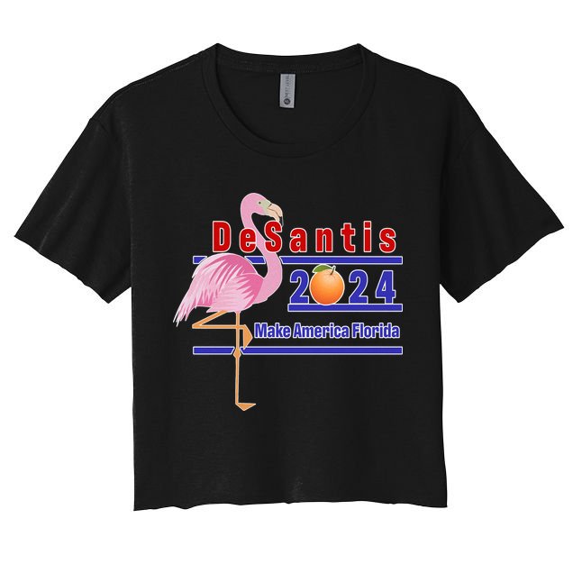 DeSantis 2024 Make America Florida Flamingo Crop Top