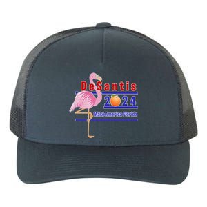 DeSantis 2024 Make America Florida Flamingo Yupoong Adult 5-Panel Trucker Hat