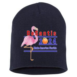 DeSantis 2024 Make America Florida Flamingo Short Acrylic Beanie