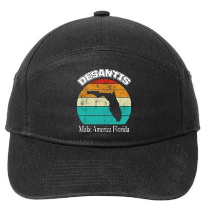 Desantis Make America Florida Again Vintage 7-Panel Snapback Hat