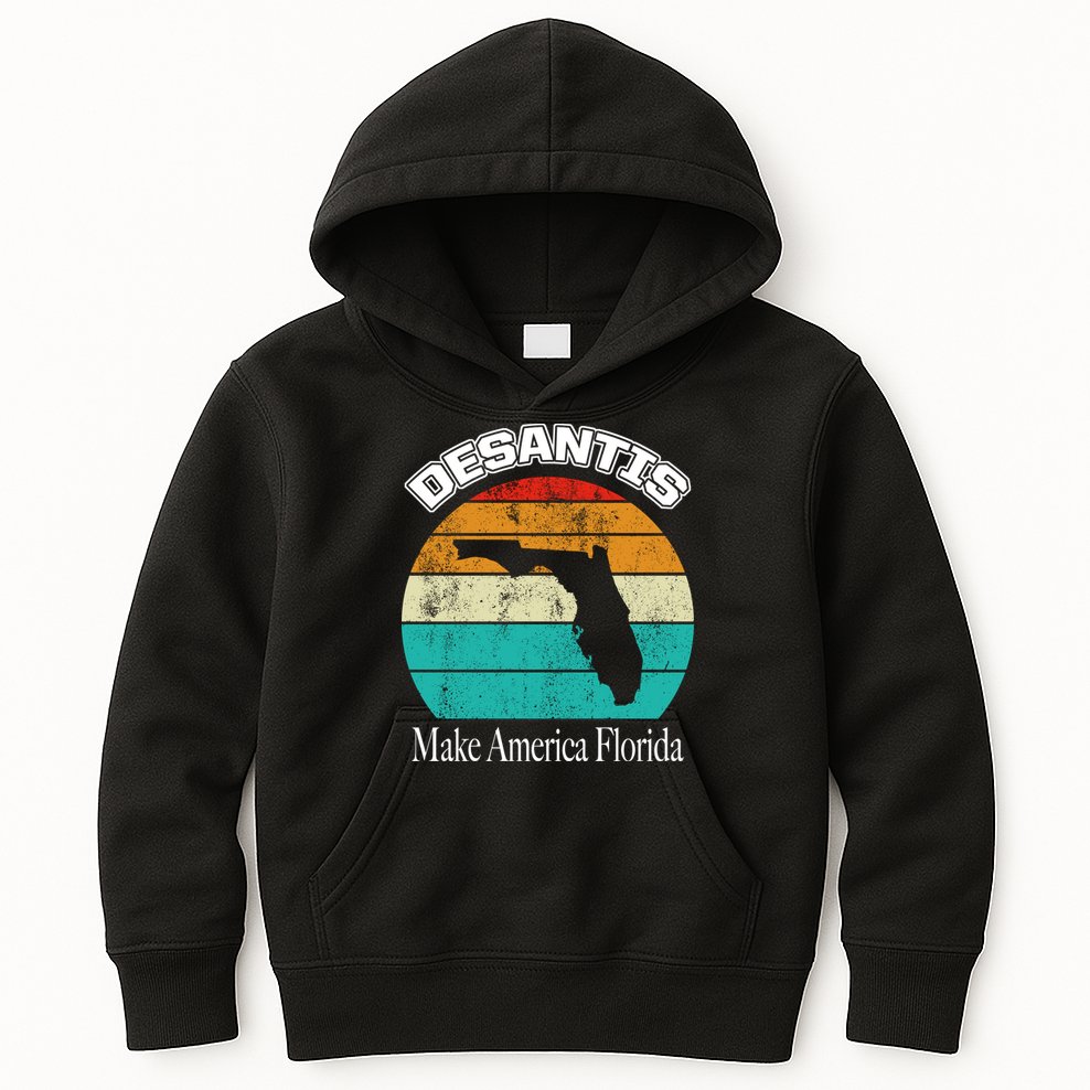 Desantis Make America Florida Again Vintage Kids Hoodie