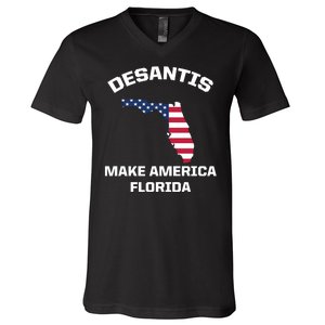 Desantis Make America Florida USA V-Neck T-Shirt