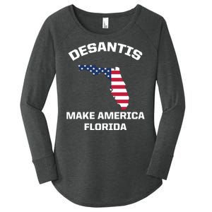 Desantis Make America Florida USA Women's Perfect Tri Tunic Long Sleeve Shirt