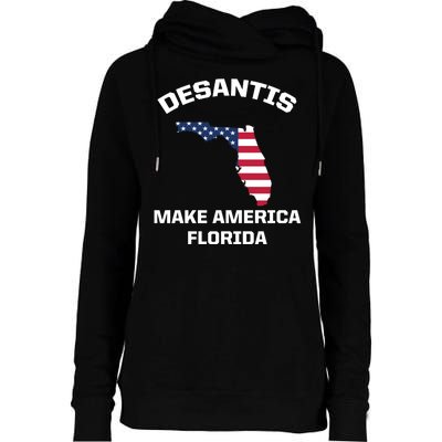 Desantis Make America Florida USA Womens Funnel Neck Pullover Hood